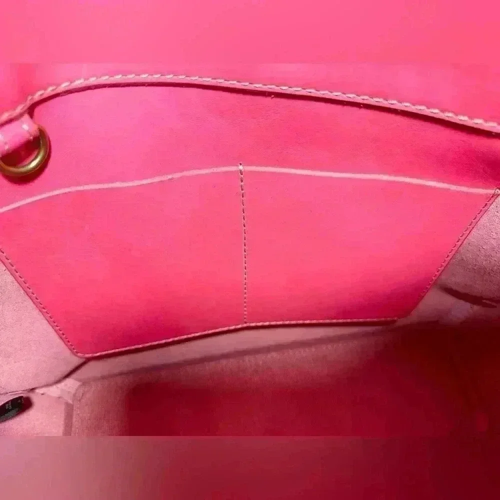 Fossil‎ Leather Fuchsia Tote Summer Spring Bag